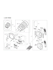Drum Assy parts for Samsung Dryer DV42H5200EP/A3-03 from AppliancePartsPros.com