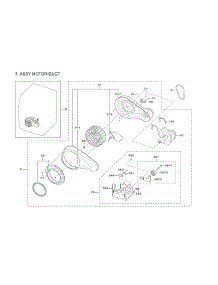 Motor Duct Assy parts for Samsung Dryer DV42H5200EP/A3-03 from AppliancePartsPros.com