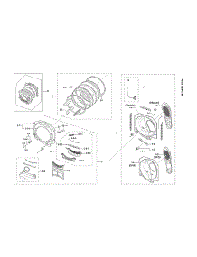 Drum Assy parts for Samsung Dryer DV42H5200GF/A3-01 from AppliancePartsPros.com