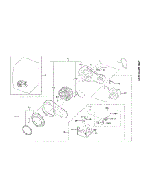 Motor Duct Assy parts for Samsung Dryer DV42H5200GF/A3-03 from AppliancePartsPros.com