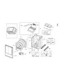 Main Assy parts for Samsung Dryer DV45K7100EW/A3-00 from AppliancePartsPros.com