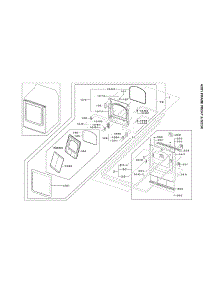 Front Frame & Door Assy parts for Samsung Dryer DV52J8700EP/A2-01 from AppliancePartsPros.com