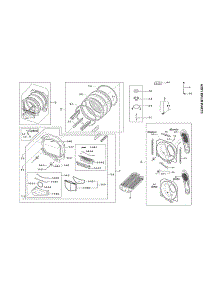 Drum Assy parts for Samsung Dryer DV52J8700EP/A2-01 from AppliancePartsPros.com