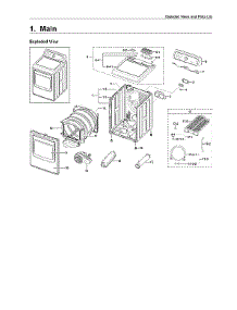 Main Assy parts for Samsung Dryer DV5451AEW/XAA-03 from AppliancePartsPros.com
