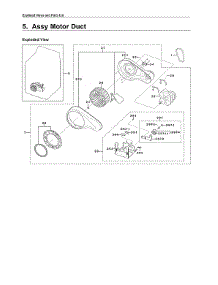 Motor Duct Assy parts for Samsung Dryer DV5451AEW/XAA-03 from AppliancePartsPros.com