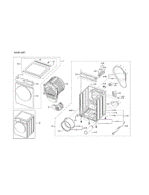 Main Assy parts for Samsung Dryer DVE22N6850X/A2-00 from AppliancePartsPros.com