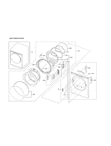 Front Parts Assy parts for Samsung Dryer DVE22N6850X/A2-00 from AppliancePartsPros.com