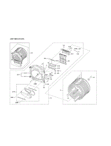 Drum Parts Assy parts for Samsung Dryer DVE22N6850X/A2-00 from AppliancePartsPros.com