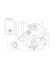 Motor Duct Assy parts for Samsung Dryer DVE22N6850X/A2-00 from AppliancePartsPros.com
