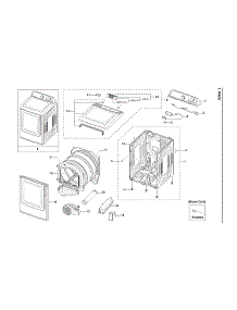 Main Assy parts for Samsung Dryer DVE41A3000W/A3-00 from AppliancePartsPros.com