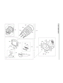 Drum Assy parts for Samsung Dryer DVE41A3000W/A3-00 from AppliancePartsPros.com