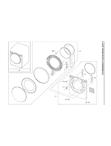 Front Frame / Door-Module Assy parts for Samsung Dryer DVE45A6400V/A3-00 from AppliancePartsPros.com