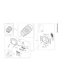 Drum Assy parts for Samsung Dryer DVE45B6300C/A3-00 from AppliancePartsPros.com