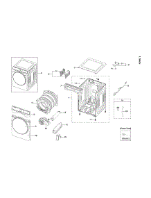 Main Parts Assy parts for Samsung Dryer DVE45B6300W/A3-00 from AppliancePartsPros.com