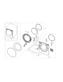 Front & Door parts for Samsung Dryer DVE45R6100C/A3-00 from AppliancePartsPros.com