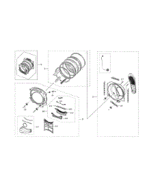 Drum parts for Samsung Dryer DVE45R6100C/A3-00 from AppliancePartsPros.com