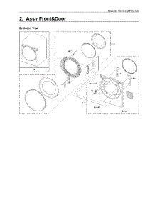 Front & Door Parts parts for Samsung Dryer DVE45R6100P/A3-00 from AppliancePartsPros.com