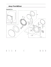 Front & Door Assy parts for Samsung Dryer DVE45R6100W/A3-00 from AppliancePartsPros.com