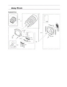 Drum Assy parts for Samsung Dryer DVE45R6100W/A3-00 from AppliancePartsPros.com