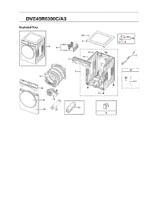 Main Unit Assy parts for Samsung Dryer DVE45R6300C/A3-00 from AppliancePartsPros.com
