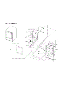 Front Parts Assy parts for Samsung Dryer DVE45T3200W/A3-00 from AppliancePartsPros.com