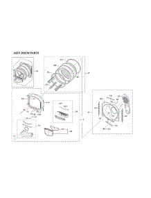 Drum Assy parts for Samsung Dryer DVE45T3200W/A3-00 from AppliancePartsPros.com