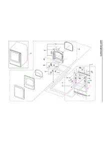 Front Assy parts for Samsung Dryer DVE45T3400P/A3-00 from AppliancePartsPros.com