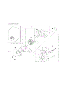 Motor Duct Assy parts for Samsung Dryer DVE45T6000W/A3-00 from AppliancePartsPros.com