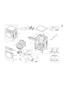 Main Assy parts for Samsung Dryer DVE45T6200W/A3-00 from AppliancePartsPros.com