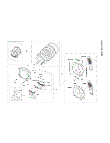 Drum Assy parts for Samsung Dryer DVE45T6200W/A3-00 from AppliancePartsPros.com