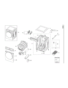 Main Assy parts for Samsung Dryer DVE50A8500V/A3-00 from AppliancePartsPros.com