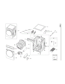 Main Assy parts for Samsung Dryer DVE50A8600V/A3-00 from AppliancePartsPros.com