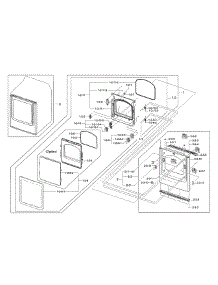 Front Frame & Door parts for Samsung Dryer DVE50M7450W/A3-00 from AppliancePartsPros.com