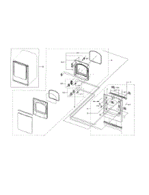 Front Parts parts for Samsung Dryer DVE50R5200W/A3-00 from AppliancePartsPros.com