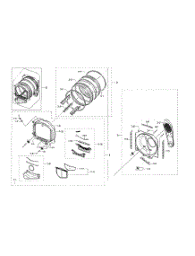 Drum parts for Samsung Dryer DVE50R5200W/A3-00 from AppliancePartsPros.com