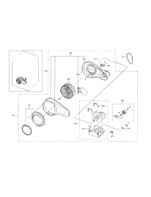 Motor Duct parts for Samsung Dryer DVE50R5200W/A3-00 from AppliancePartsPros.com