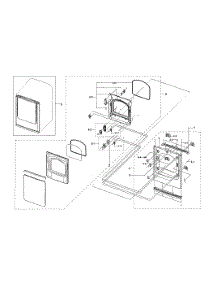 Front Parts parts for Samsung Dryer DVE50R5400V/A3-00 from AppliancePartsPros.com