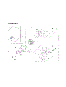 Motor Duct Assy parts for Samsung Dryer DVE50R8500W/A3-00 from AppliancePartsPros.com