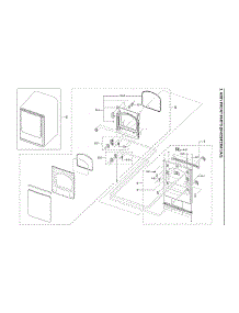 Front Parts Assy parts for Samsung Dryer DVE50T5300C/A3-00 from AppliancePartsPros.com