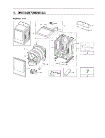 Main Unit Assy parts for Samsung Dryer DVE54R7200W/A3-00 from AppliancePartsPros.com
