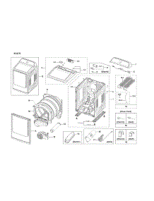 Main Assy parts for Samsung Dryer DVE54R7600C/A3-00 from AppliancePartsPros.com