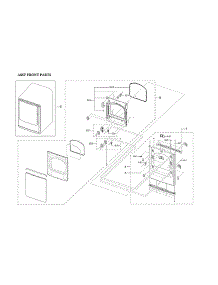 Assy Front Parts parts for Samsung Dryer DVE54R7600C/A3-00 from AppliancePartsPros.com