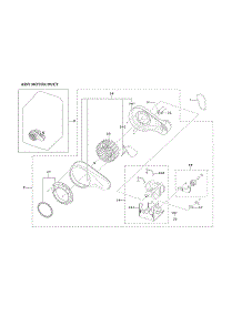Assy Motor Duct parts for Samsung Dryer DVE54R7600C/A3-00 from AppliancePartsPros.com