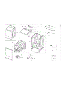 Main Assy parts for Samsung Dryer DVE55A7700V/A3-00 from AppliancePartsPros.com