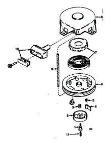 Rewinder Starter Assembly No. 590420 parts for Preway Space Heater DVE86A-3410 from AppliancePartsPros.com