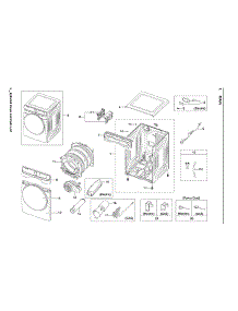 Main Assy parts for Samsung Dryer DVG45R6100P/A3-00 from AppliancePartsPros.com