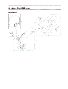 Duct & Burner Assy parts for Samsung Dryer DVG45R6300C/A3-00 from AppliancePartsPros.com