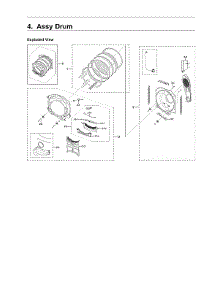 Drum Assy parts for Samsung Dryer DVG45R6300V/A3-00 from AppliancePartsPros.com
