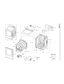 Main Unit Assy parts for Samsung Dryer DVG45T3200W/A3-00 from AppliancePartsPros.com