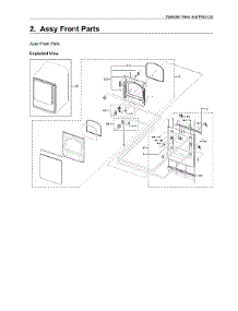 Front Parts Assy parts for Samsung Dryer DVG50R5400V/A3-00 from AppliancePartsPros.com